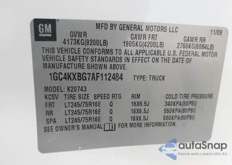 2010 Chevrolet Silverado 2500Hd Lt from USA, damaged, VIN 1GC4KXBG7AF112484